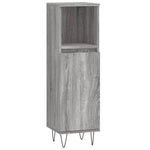 ZNTS 3 Piece Bathroom Cabinet Set Grey Sonoma Engineered Wood 3187795