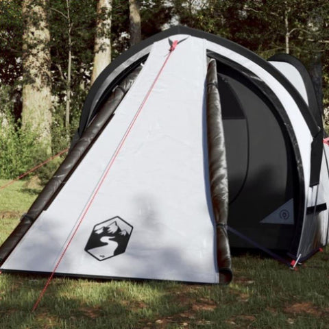 ZNTS Camping Tent Dome 2-Person White Blackout Fabric Waterproof 94342