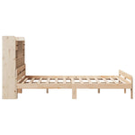 ZNTS Bookcase Bed without Mattress 140x190 cm Solid Wood Pine 3308894