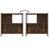 Bookcase Smoked Oak 72x28x77.5 cm Engineered Wood 838880