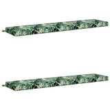 2-Piece Bench Cushions SOEST 2 pcs 100% Polyester Leaf Pattern 950113