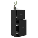 Apothecary Cabinet Black 40x41x118 cm Engineered Wood 855197