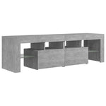 ZNTS TV Cabinet with LED Lights Concrete Grey 140x36.5x40 cm 804368