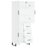 Highboard White 69.5x34x180 cm Engineered Wood 3195923