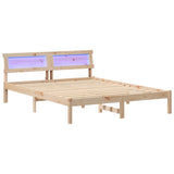 Bed Frame with Headboard Brown 150 x 200 cm Solid Pine Wood 872815