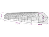 Chicken Coop Silver 1200 x 300 x 200 cm Galvanised Steel 3434695