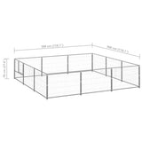 Dog Kennel Silver 9 m Steel 3082135