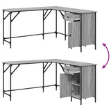 Desk Grey Sonoma 141x141x75 cm Engineered Wood 837600