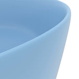 Luxury Wash Basin Round Matt Light Blue 40x15 cm Ceramic 147011