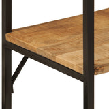 Clothes Rack with Shelves 90x40x190 cm Solid Wood Mango and Iron 358577