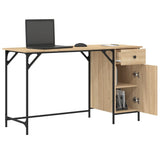 Computer Desk Sonoma Oak 131x48x75 cm Engineered Wood 836219