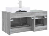 Bathroom Furniture Set 2 pcs Grey Sonoma Engineered Wood 3403973