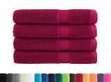 Premium Shower Towels "SOLUND" 4 pcs Bordeaux 70x140 cm 600 gsm 137213