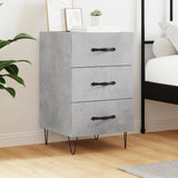 ZNTS Bedside Cabinet Concrete Grey 40x40x66 cm Engineered Wood 827656