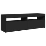 TV Cabinet with LED Lights Black 120x35x40 cm 804374