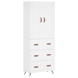 Highboard White 69.5x34x180 cm Engineered Wood 3199721