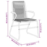 Garden Dining Set 3 pcs Black Powder-Coated Steel 3379170