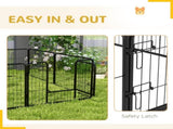 Heavy-Duty Dog Playpen, 8 Panel Steel Pet Exercise Pen, Foldable and Portable, Black T3398P349719