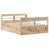 Bed Frame without Mattress 150x200 cm King Size Solid Wood Pine 3307119