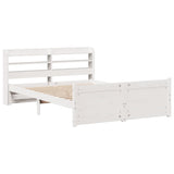 Bed Frame with Headboard without Mattress White 150x200 cm King Size 3306765