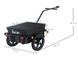 Cargo Trailer Bike Stroller Garden Trolley W/Carrier Utility Luggage & Wheels Black T3398P349474