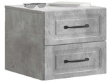 Wall-Mounted Bedside Cabinet with Drawer 2 pcs Concrete Grey 899322