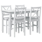 5 Piece Dining Set White 240883