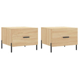 Coffee Tables 2 pcs Sonoma Oak 50x50x40 cm Engineered Wood 829419