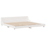 Bed Frame without Mattress White 180x200 cm Super King Solid Wood Pine 3323681