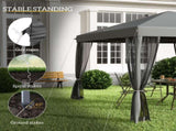 3 x 3 m Pop Up Gazebo, 420D Tent Canopy with Removable Mesh Sidewall Netting, Carry Bag for T3398P324018