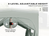 3 x 3m Pop-Up Gazebo Shelter, with Accessories - Light Grey T3398P328389