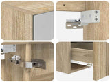 Bathroom Cabinet Set 4 pcs Sonoma Oak Engineered Wood 3406457