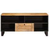 TV Cabinet with Drawer Brown 100 x 33 x 46 cm Solid Mango Wood 4018060