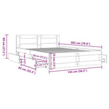 Bed Frame with Headboard without Mattress Black 140x200 cm 3295563
