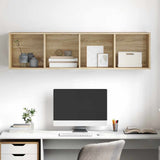805492 Wall-mounted TV Cabinet Sonoma Oak 37x37x142,5 cm Engineered Wood