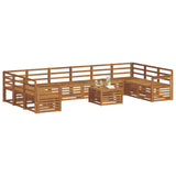 Outdoor Sofa Set 11 pcs Natural Solid Acacia Wood 3375584