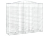 Arched Gabion Baskets 4 pcs 200x50x220/240 cm Galvanised Iron 3145768
