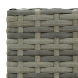 Garden Bar Set Grey PE rattan, powder-coated steel Large Footrest 3064812