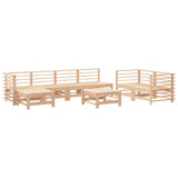 8 Piece Garden Lounge Set Solid Wood Pine 3186578