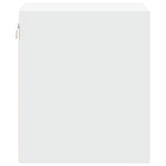 ZNTS Wall-mounted Bedside Cabinet with LED Lights White 852061