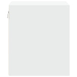 ZNTS Wall-mounted Bedside Cabinet with LED Lights White 852061