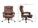 Office Chair with Massage and Heat, Microfibre Reclining Computer Desk Chair with Footrest and T3398P340943