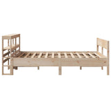 Bed Frame without Mattress 150x200 cm King Size Solid Wood Pine 3306183
