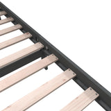3101370 Bed Frame without Mattress Grey Solid Wood 200x200 cm