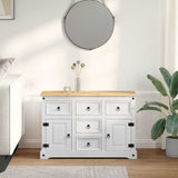 Storage Chests Corona White 112 x 40 x 75 cm Solid Pine Wood 42021198