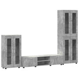 TV Cabinet Set FLORIN 3 pcs Concrete Grey Engineered Wood 3397957