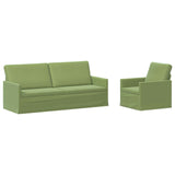 Sofa Set 2 pcs Light Green Velvet 3433219