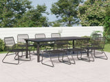 9 Piece Garden Dining Set Black PVC Rattan 3060278