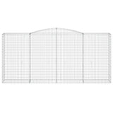 Arched Gabion Baskets 2 pcs 400x50x180/200 cm Galvanised Iron 3147048