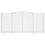Arched Gabion Baskets 2 pcs 400x50x180/200 cm Galvanised Iron 3147048
